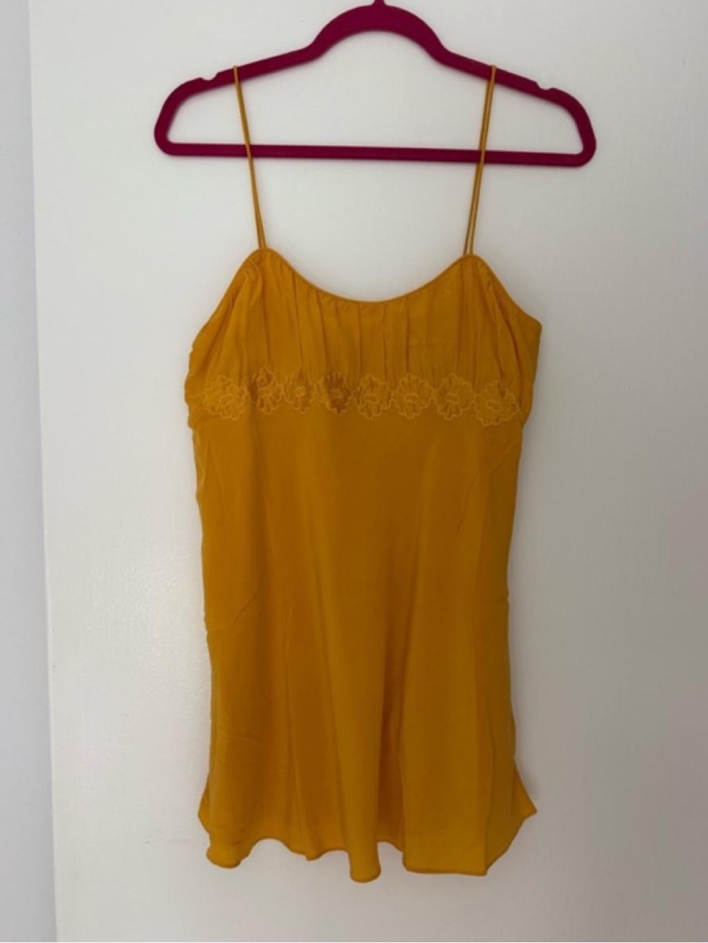 Doen Mustard Yellow Spaghetti Strap Mini Dress - Picture 2 of 4